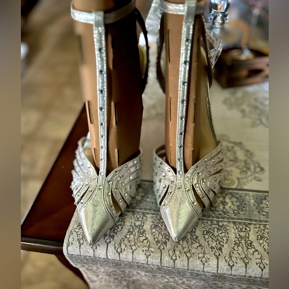 Silver Pumps